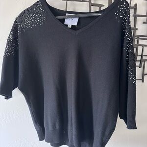 Black Sweater with Embellishments